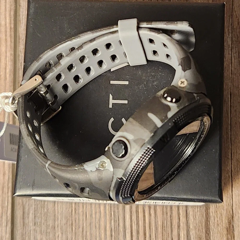 Activa Digital Watch Mens OS Grey Black Camo Sport Alarm Chronograph